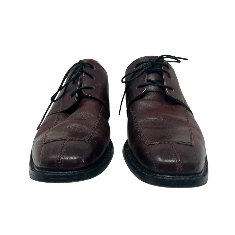 Florsheim Ashlin‎ Mens Burgundy Leather Oxford Shoes 8.5D Lace Up Dress Shoe